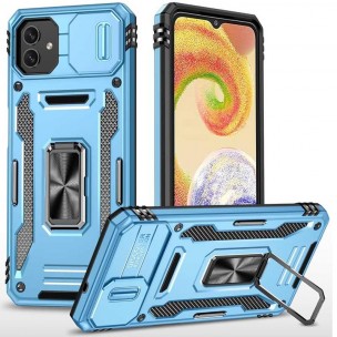 Ударопрочный чехол Camshield Army Ring для Samsung Galaxy A07 Голубой / Light Blue