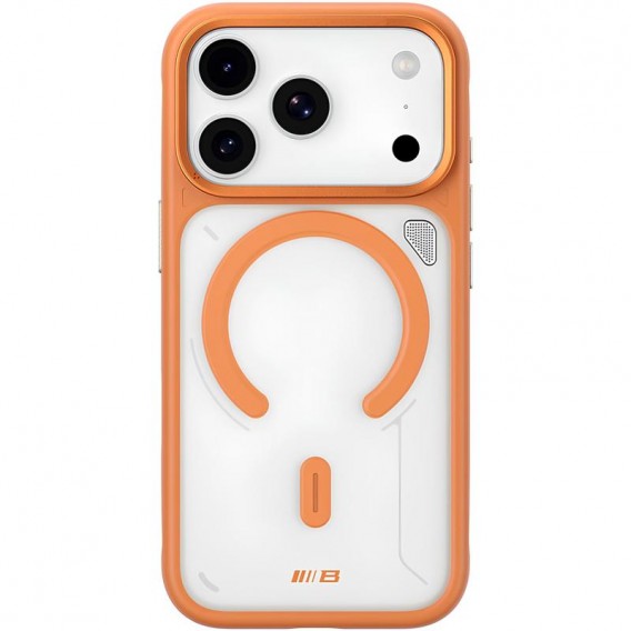 TPU+PC чохол Blueo Frosted Heat Dissipation Stand with MagSafe для Apple iPhone 17 Pro (6.3") Помаранчевий