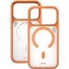 TPU+PC чохол Blueo Frosted Heat Dissipation Stand with MagSafe для Apple iPhone 17 Pro (6.3") Помаранчевий
