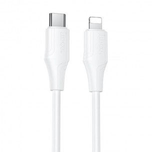 Дата кабель Hoco X124 Bien silicone Type-C to Lightning 27W (1m) White