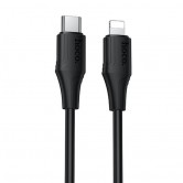 Дата кабель Hoco X124 Bien silicone Type-C to Lightning 27W (1m) Black