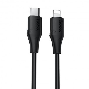 Дата кабель Hoco X124 Bien silicone Type-C to Lightning 27W (1m) Black