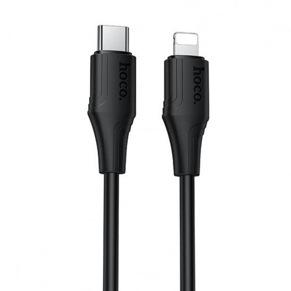 Дата кабель Hoco X124 Bien silicone Type-C to Lightning 27W (1m) Black