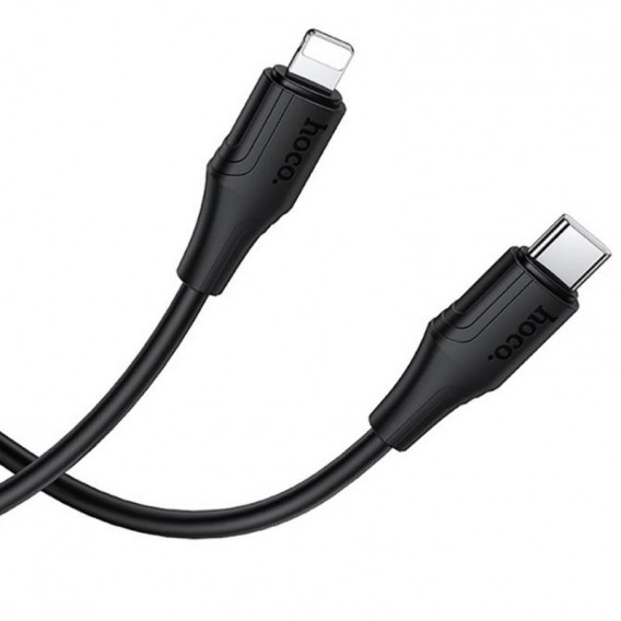 Дата кабель Hoco X124 Bien silicone Type-C to Lightning 27W (1m) Black