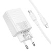 МЗП Borofone BAS76A Source PD30W+QC3.0 (1USB-A/1C) + кабель Type-C to Lightning White