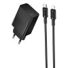 СЗУ Borofone BAS73A Source PD20W (1USB-C) + кабель Type-C to Lightning Black