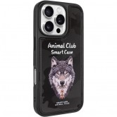 TPU+PC чехол Animal Club для Apple iPhone 16 Pro (6.3 дюйма) Black TPU+PC чехол Animal Club для Apple iPhone 16 Pro (6.3 дюйма) Black