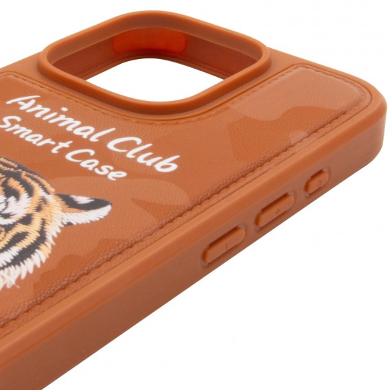 TPU+PC чохол Animal Club для Apple iPhone 16 Pro (6.3") Chocolate Brown TPU+PC чохол Animal Club для Apple iPhone 16 Pro (6.3") Chocolate Brown