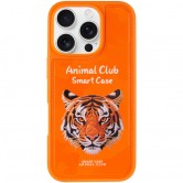 TPU+PC чехол Animal Club для Apple iPhone 16 Pro (6.3 дюйма) Hermes Orange