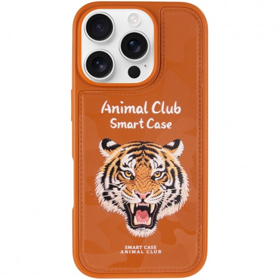TPU+PC чохол Animal Club для Apple iPhone 16 Pro Max (6.9") Chocolate Brown