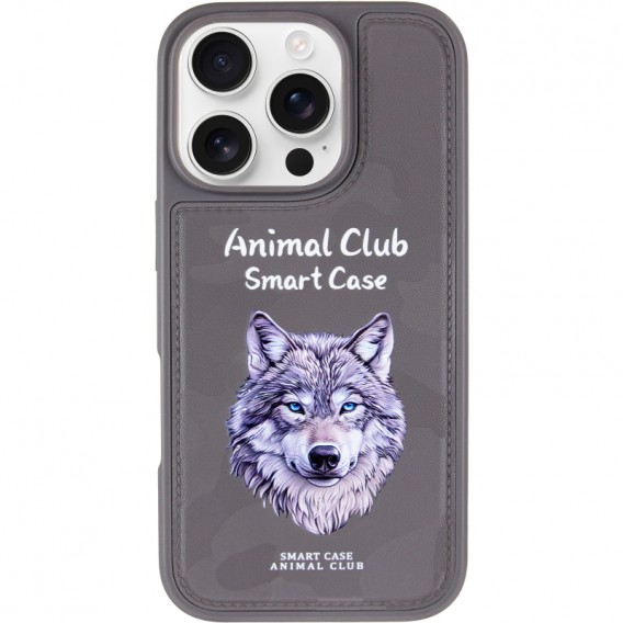 TPU+PC чохол Animal Club для Apple iPhone 16 Pro Max (6.9") Titanium Gray TPU+PC чохол Animal Club для Apple iPhone 16 Pro Max (6.9") Titanium Gray