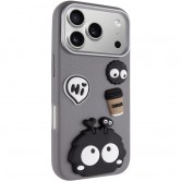 Чехол для iPhone 18 Pro / iPhone 17 Pro TPU Leather Toys Monster / Grey Чехол для iPhone 18 Pro / iPhone 17 Pro TPU Leather Toys Monster / Grey