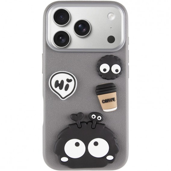 Чохол TPU Leather Toys для Apple iPhone 17 Pro (6.3") Monster / Grey Чохол TPU Leather Toys для Apple iPhone 17 Pro (6.3") Monster / Grey