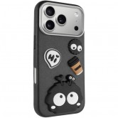 Чехол для iPhone 18 Pro / iPhone 17 Pro TPU Leather Toys Monster / Black
