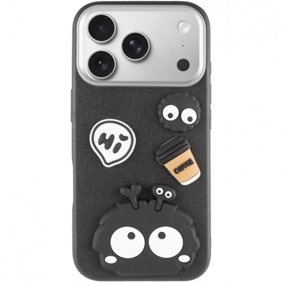 Чохол TPU Leather Toys для Apple iPhone 17 Pro (6.3") Monster / Black Чохол TPU Leather Toys для Apple iPhone 17 Pro (6.3") Monster / Black