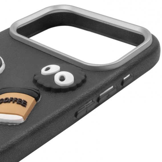 Чохол TPU Leather Toys для Apple iPhone 17 Pro (6.3") Monster / Black Чохол TPU Leather Toys для Apple iPhone 17 Pro (6.3") Monster / Black