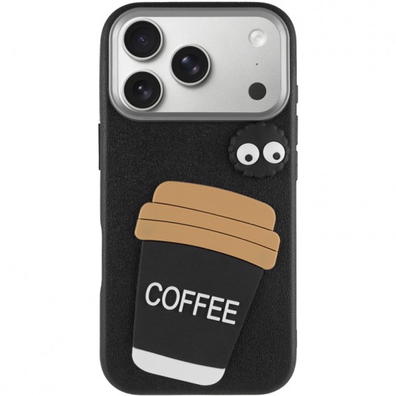 Чохол TPU Leather Toys для Apple iPhone 17 Pro Max (6.9") Coffee / Black Чохол TPU Leather Toys для Apple iPhone 17 Pro Max (6.9") Coffee / Black