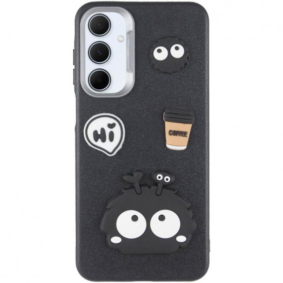 Чехол TPU Leather Toys для Samsung Galaxy S24 FE Monster / Black