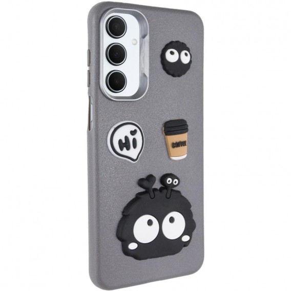 Чохол TPU Leather Toys для Samsung Galaxy S24 FE Monster / Grey
