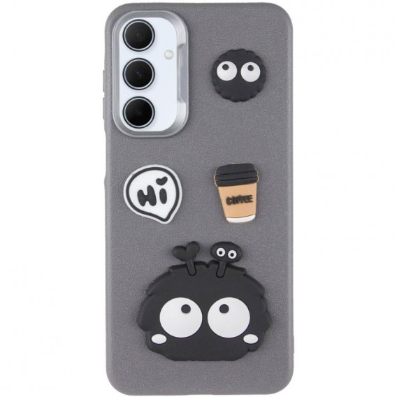 Чохол TPU Leather Toys для Samsung Galaxy S24 FE Monster / Grey