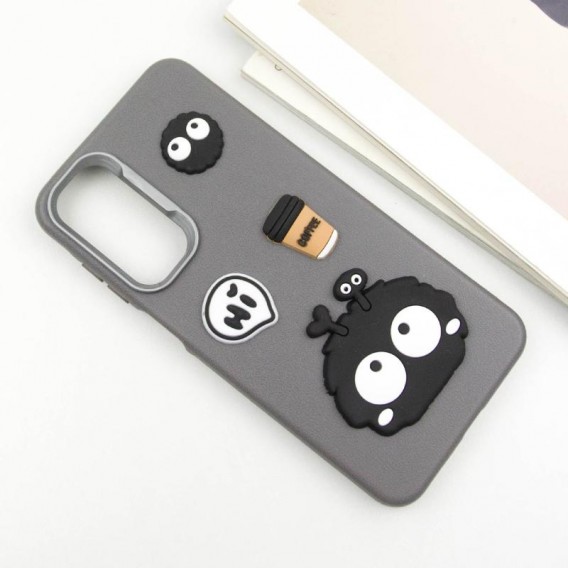 Чохол TPU Leather Toys для Samsung Galaxy S24 FE Monster / Grey
