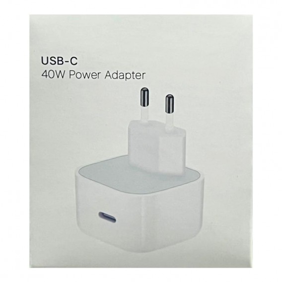 СЗУ 40W Power Adapter for Apple (1USB-C) (АA) (box) White