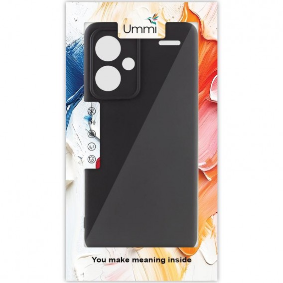 Чохол Silicone Cover Ummi Lakshmi Full Camera (AA) для Xiaomi Redmi Note 13 Pro+ Чорний / Black