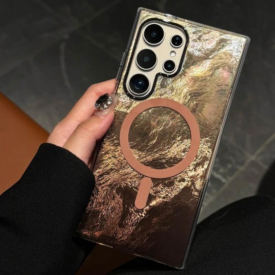 Чехол TPU Shiny Mountain (MagFit) для Samsung Galaxy S26 Ultra Chocolate