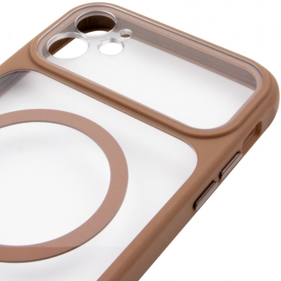 Чохол TPU+PC GETMAN Moon Clear with MagSafe для Apple iPhone 11 (6.1") Brown