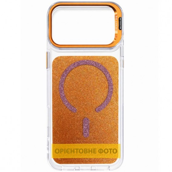 Чохол TPU+PC Jewel Sparkle with MagSafe для Apple iPhone 16 (6.1") Orange Sparkle