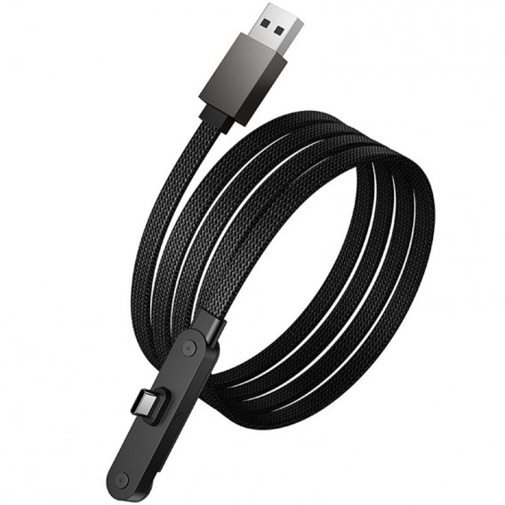 Дата кабель Hoco U150 Exquisite side plug and stand USB to Type-C 36W (1.2m) Black