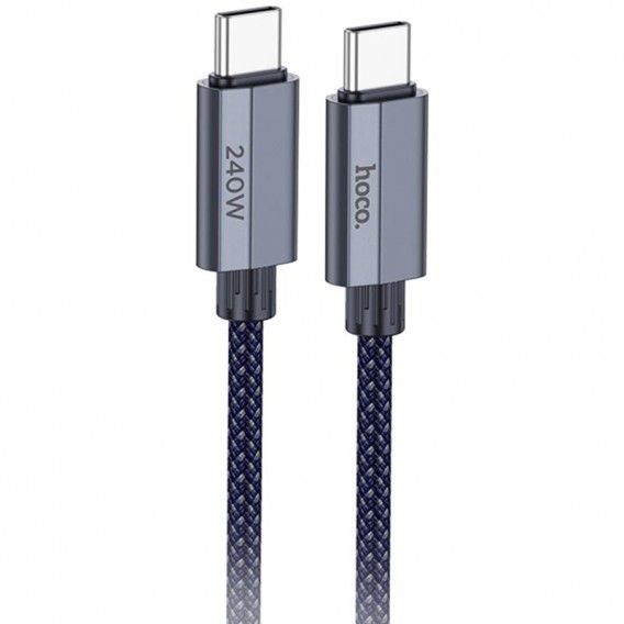 Дата кабель Hoco U134 Primero Type-C to Type-C 240W (1.8m) Dark Blue
