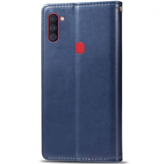 Кожаный чехол-книжка GETMAN Gallant (PU) для Samsung Galaxy A11 Синий