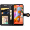 Кожаный чехол-книжка GETMAN Gallant (PU) для Samsung Galaxy A11 Черный