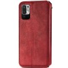 Шкіряний чохол-книжка GETMAN Cubic (PU) для Xiaomi Redmi Note 10 5G / Poco M3 Pro Червоний