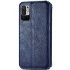 Шкіряний чохол-книжка GETMAN Cubic (PU) для Xiaomi Redmi Note 10 5G / Poco M3 Pro Синій