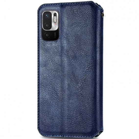 Шкіряний чохол-книжка GETMAN Cubic (PU) для Xiaomi Redmi Note 10 5G / Poco M3 Pro Синій