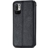 Кожаный чехол-книжка GETMAN Cubic (PU) для Xiaomi Redmi Note 10 5G / Poco M3 Pro Черный