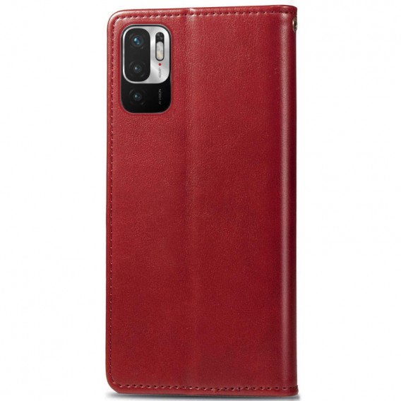 Шкіряний чохол-книжка GETMAN Gallant (PU) для Xiaomi Redmi Note 10 5G / Poco M3 Pro Червоний