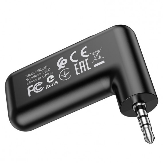 Bluetooth аудіо ресивер Borofone BC35 (AUX 3.5mm) Чорний