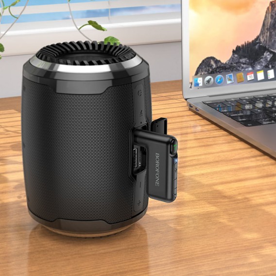Bluetooth аудіо ресивер Borofone BC35 (AUX 3.5mm) Чорний