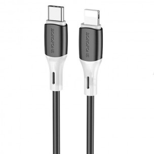 Дата кабель Borofone BX79 Type-C to Lightning (1m) Чорний Дата кабель Borofone BX79 Type-C to Lightning (1m) Чорний