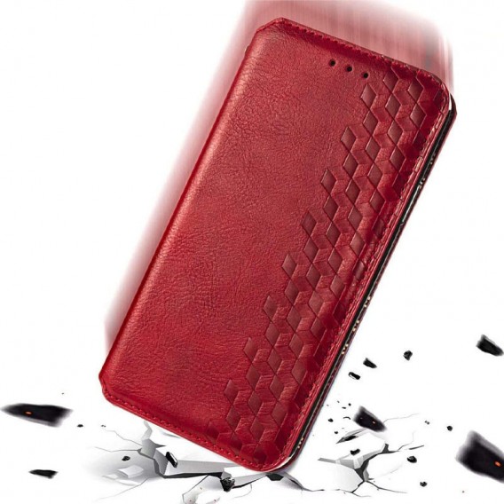 Шкіряний чохол-книжка GETMAN Cubic (PU) для Xiaomi 12T / 12T Pro Червоний