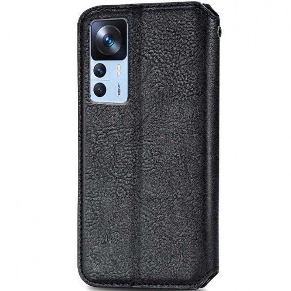 Шкіряний чохол-книжка GETMAN Cubic (PU) для Xiaomi 12T / 12T Pro Чорний