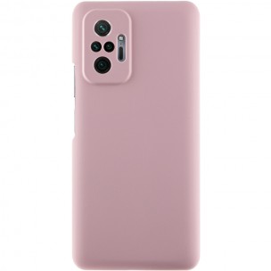 Чехол Silicone Cover Lakshmi Full Camera (AAA) для Xiaomi Redmi Note 10 Pro / 10 Pro Max Розовый / Pink Sand