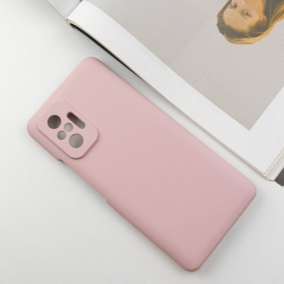 Чехол Silicone Cover Lakshmi Full Camera (AAA) для Xiaomi Redmi Note 10 Pro / 10 Pro Max Розовый / Pink Sand