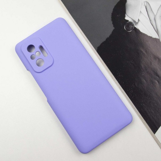 Чехол Silicone Cover Lakshmi Full Camera (AAA) для Xiaomi Redmi Note 10 Pro / 10 Pro Max Сиреневый / Dasheen