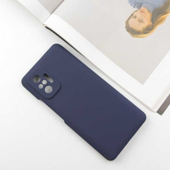 Чехол Silicone Cover Lakshmi Full Camera (AAA) для Xiaomi Redmi Note 10 Pro / 10 Pro Max Темно-синий / Midnight blue