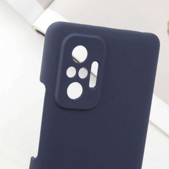 Чехол Silicone Cover Lakshmi Full Camera (AAA) для Xiaomi Redmi Note 10 Pro / 10 Pro Max Темно-синий / Midnight blue