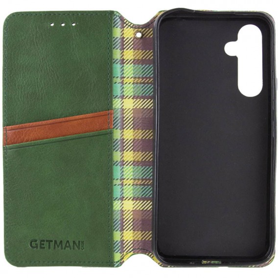 Кожаный чехол-книжка GETMAN Cubic (PU) для Samsung Galaxy M34 5G Зеленый